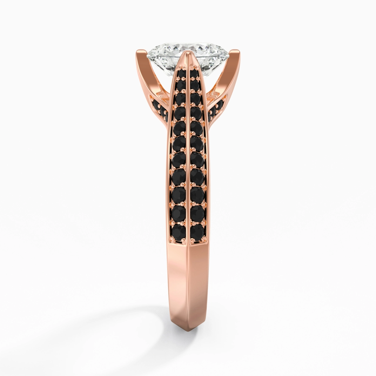 Classique Rond 1.50ct Zircon cubique Bague de fiançailles