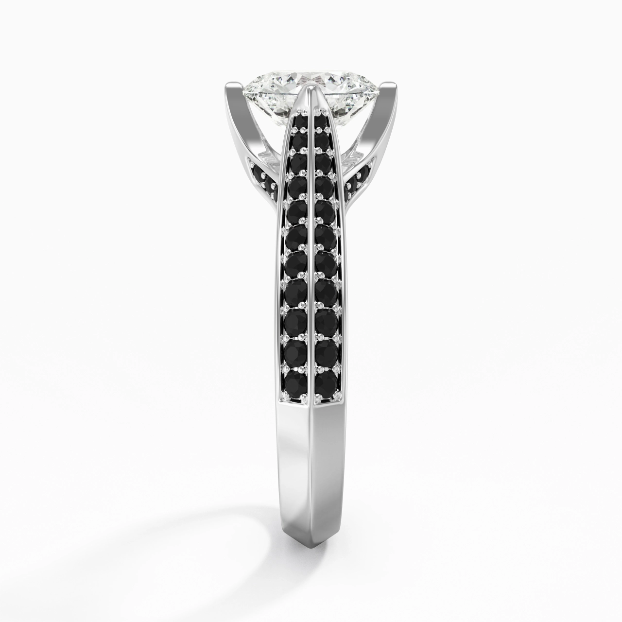 Classique Rond 1.50ct Zircon cubique Bague de fiançailles