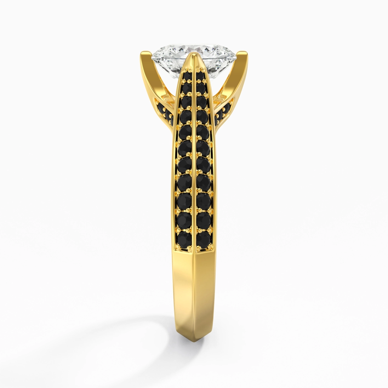 Classique Rond 1.50ct Zircon cubique Bague de fiançailles