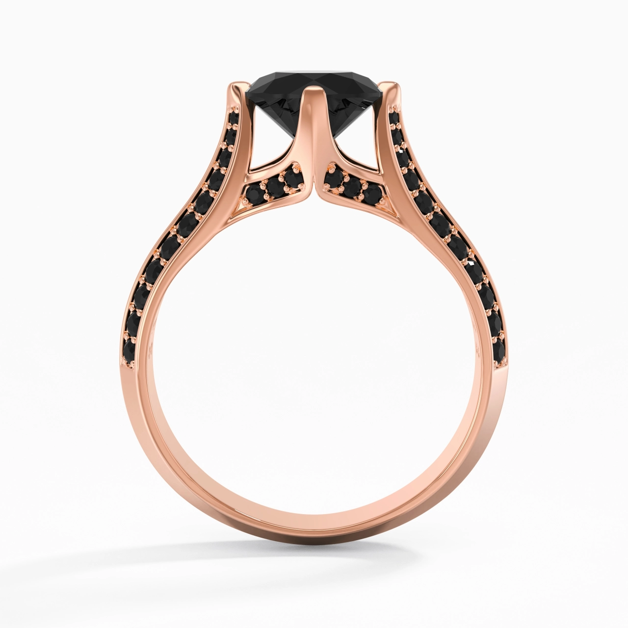 Classique Rond 1.50ct Zircon cubique Bague de fiançailles