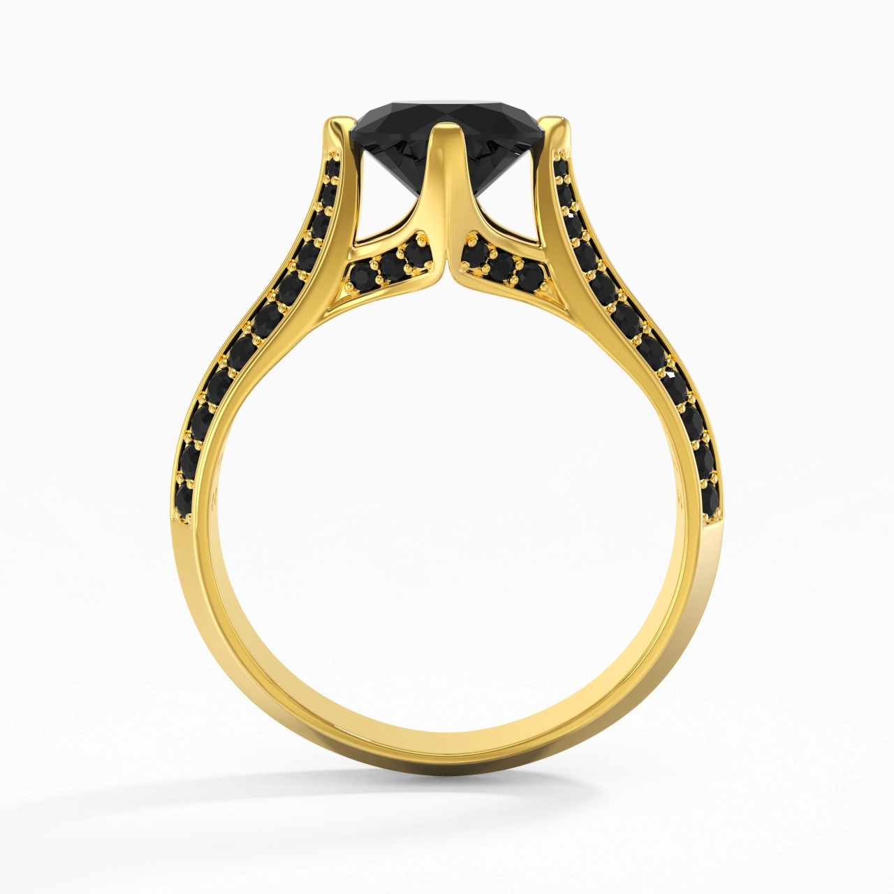 Classique Rond 1.50ct Zircon cubique Bague de fiançailles