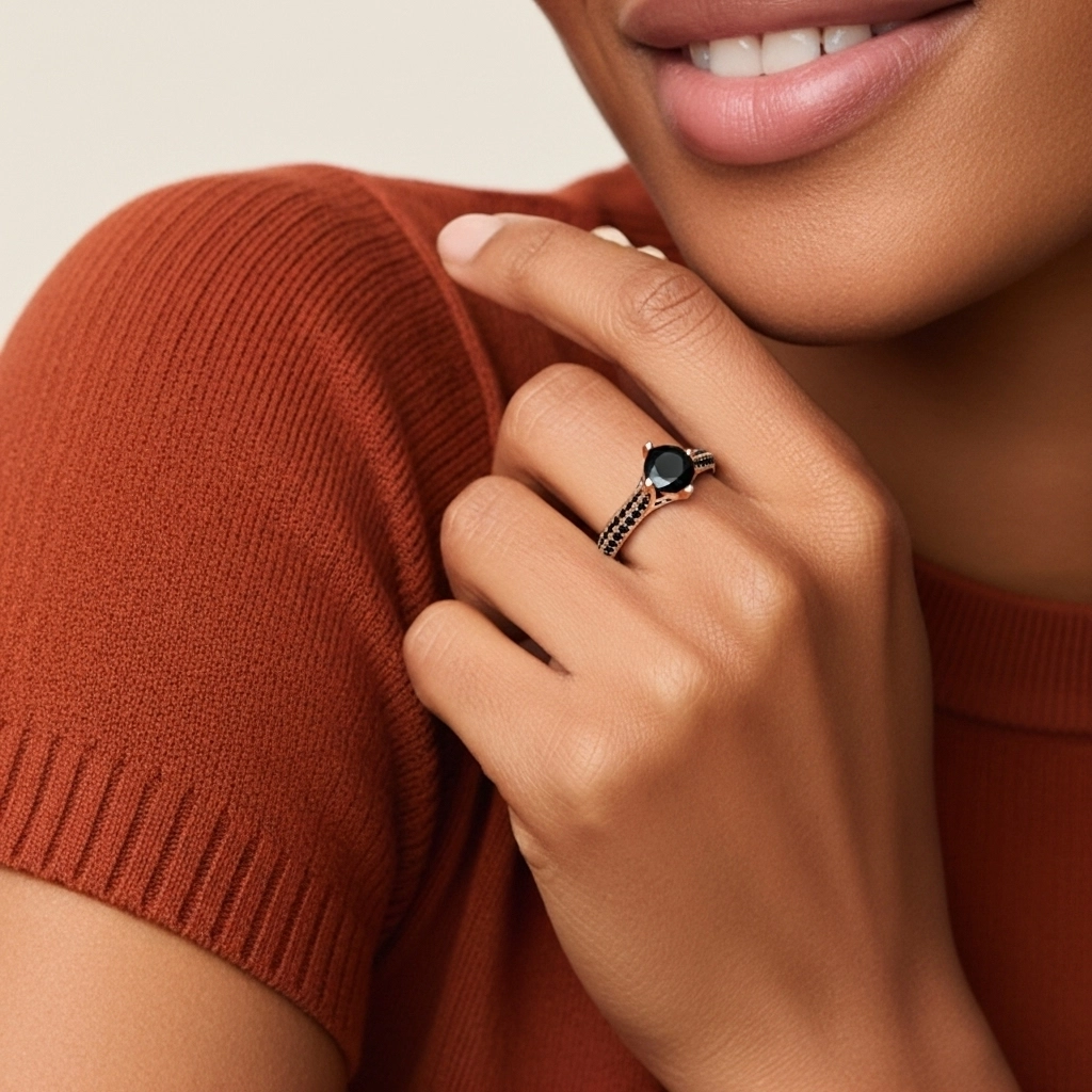 Classique Rond 1.50ct Zircon cubique Bague de fiançailles