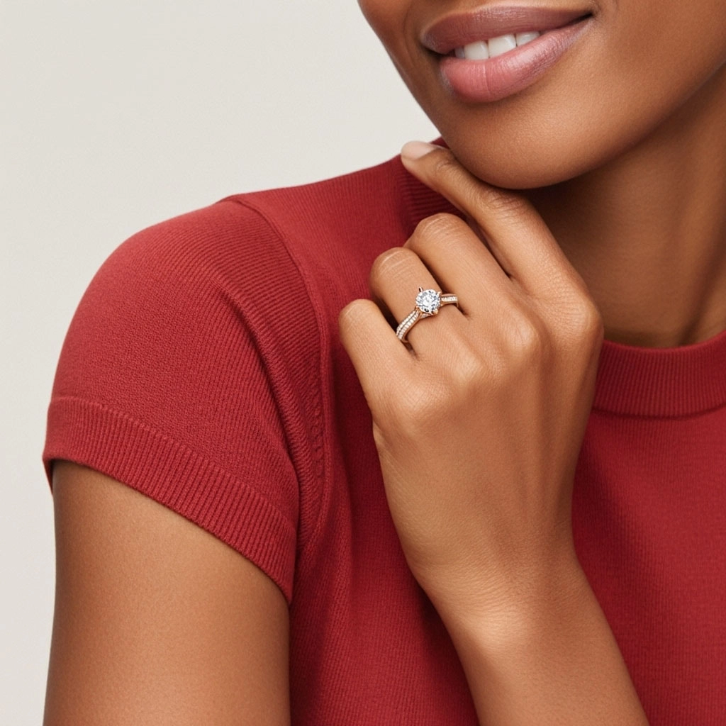 Pavé East West Engagement Ring 1.50ct Moissanite