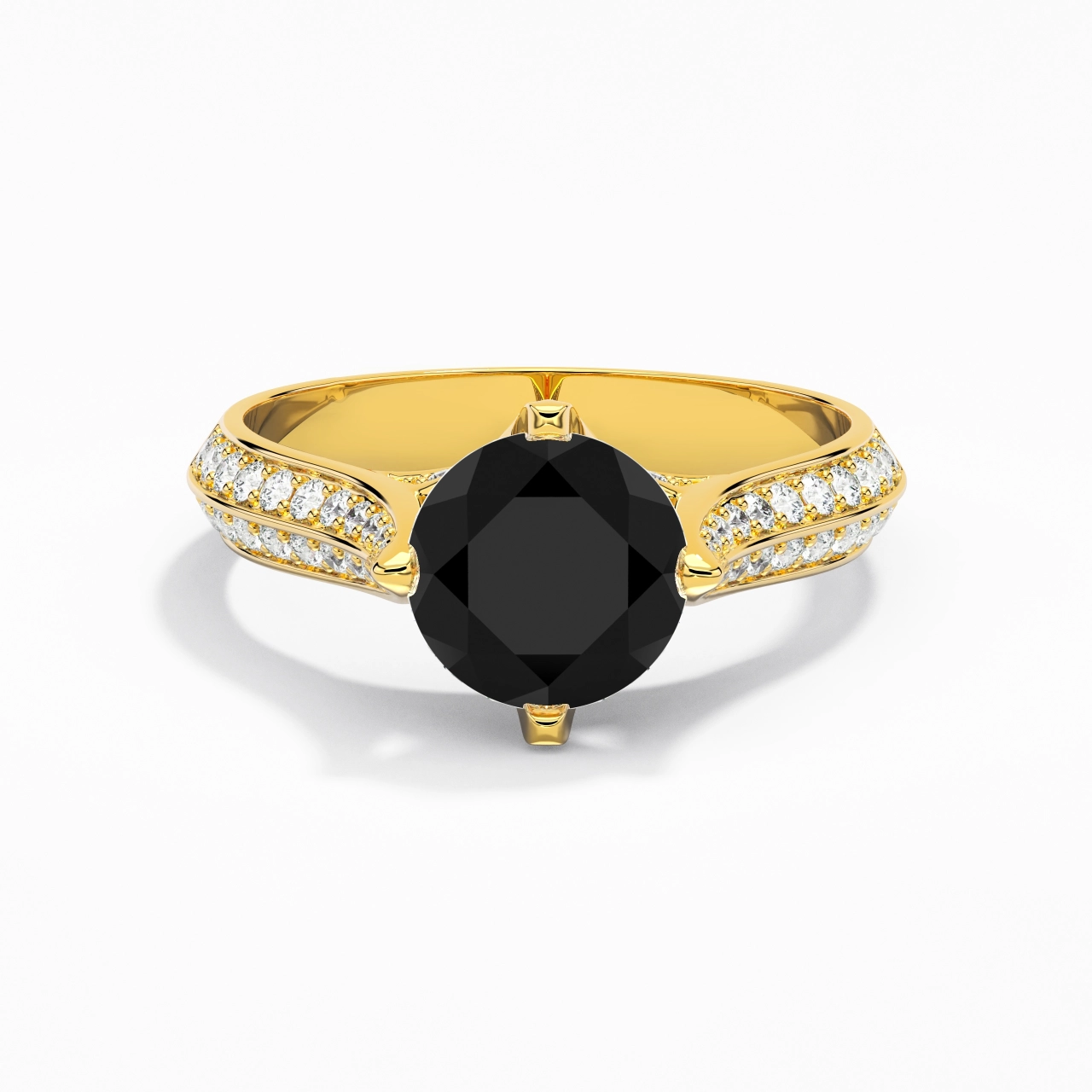 Pavé Est Ouest Bague de fiançailles 2.00ct Zircon cubique