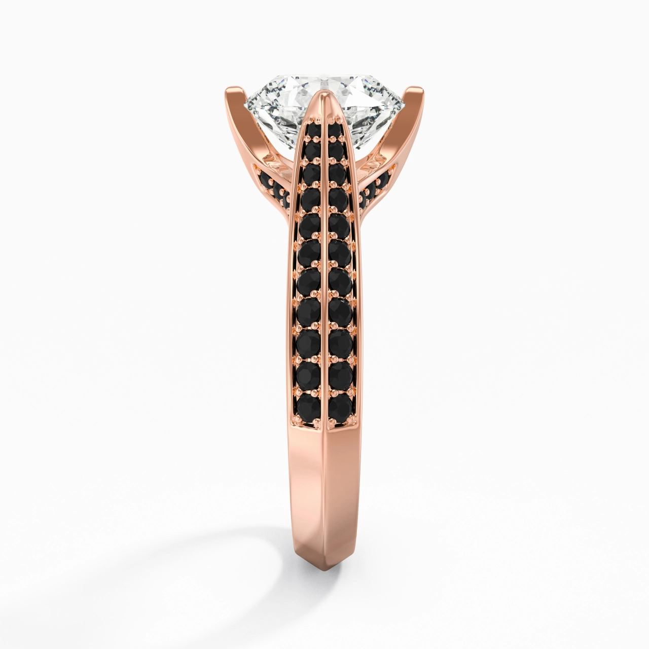 Classique Rond 2.00ct Zircon cubique Bague de fiançailles