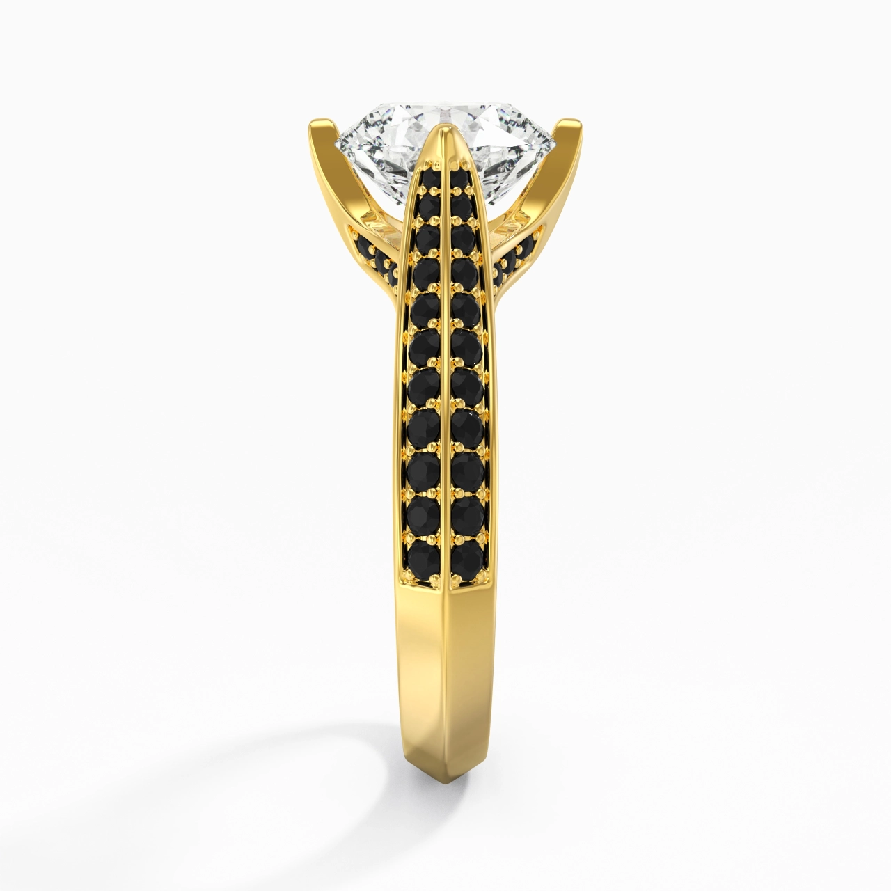 Classique Rond 2.00ct Zircon cubique Bague de fiançailles