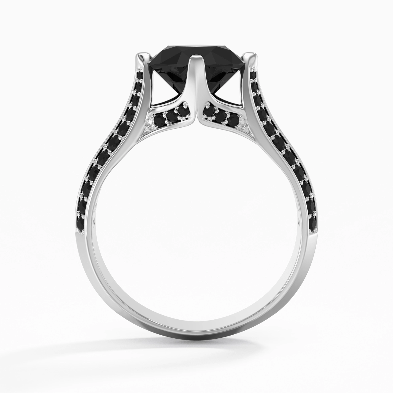 Classique Rond 2.00ct Zircon cubique Bague de fiançailles