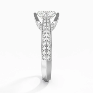 Pavé East West Engagement Ring 1.50ct Cubic Zirconia