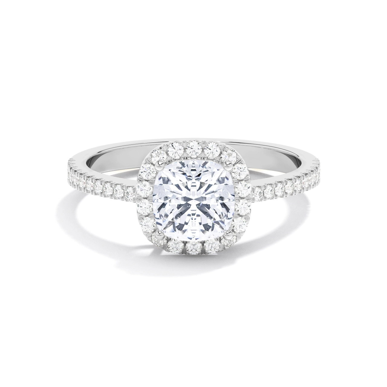 Halo Engagement Ring 1.50ct Moissanite