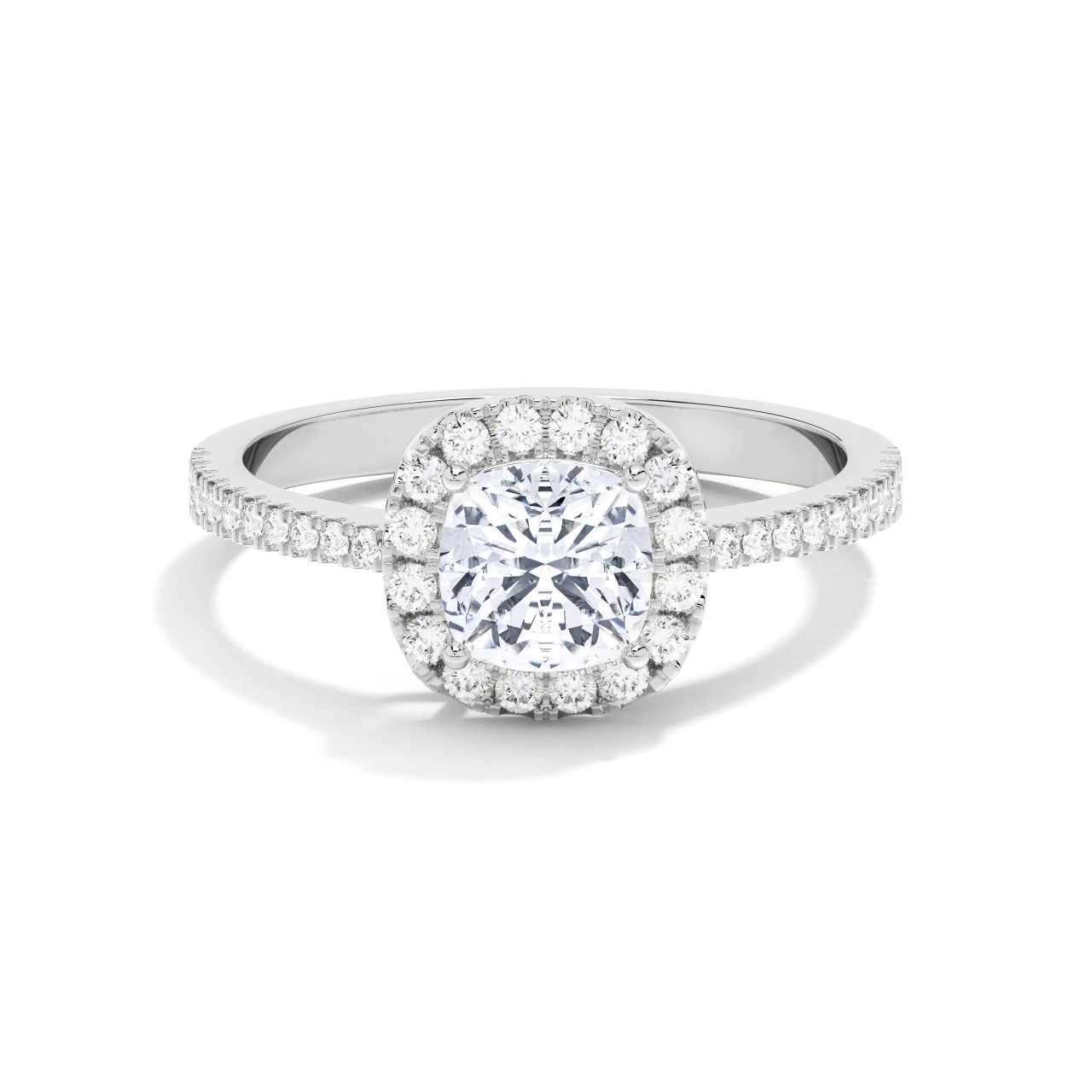 Halo Engagement Ring 1.00ct Moissanite