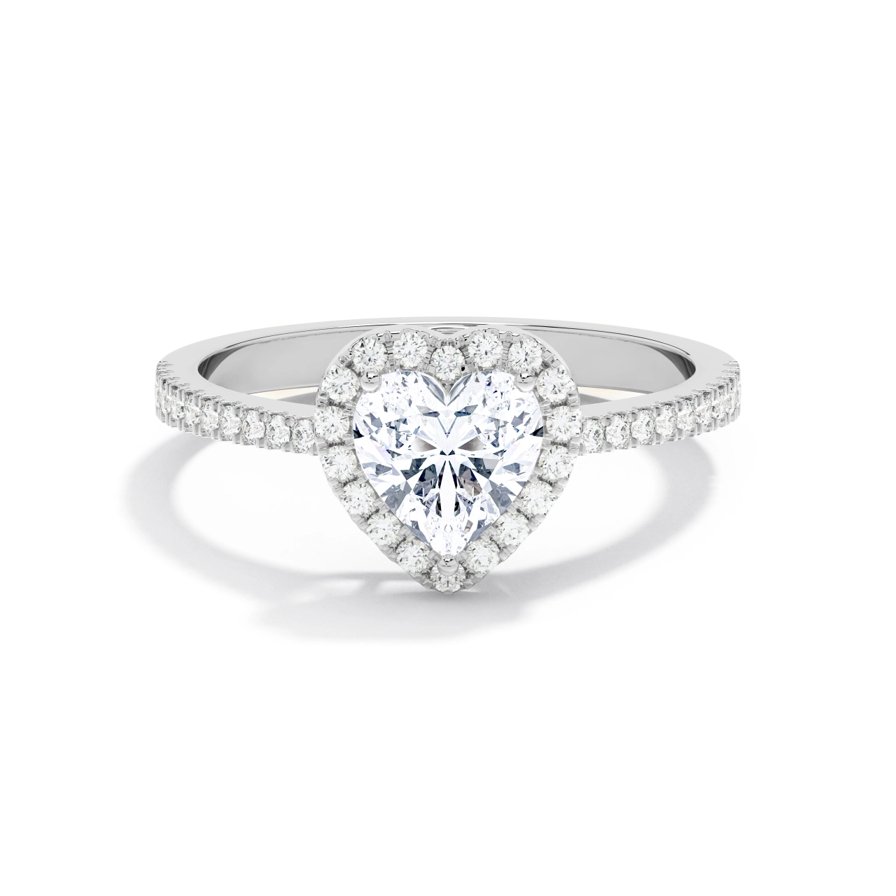 Halo Engagement Ring 1.00ct Moissanite