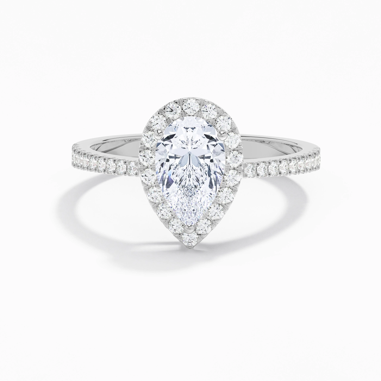 Halo Engagement Ring 1.50ct Moissanite