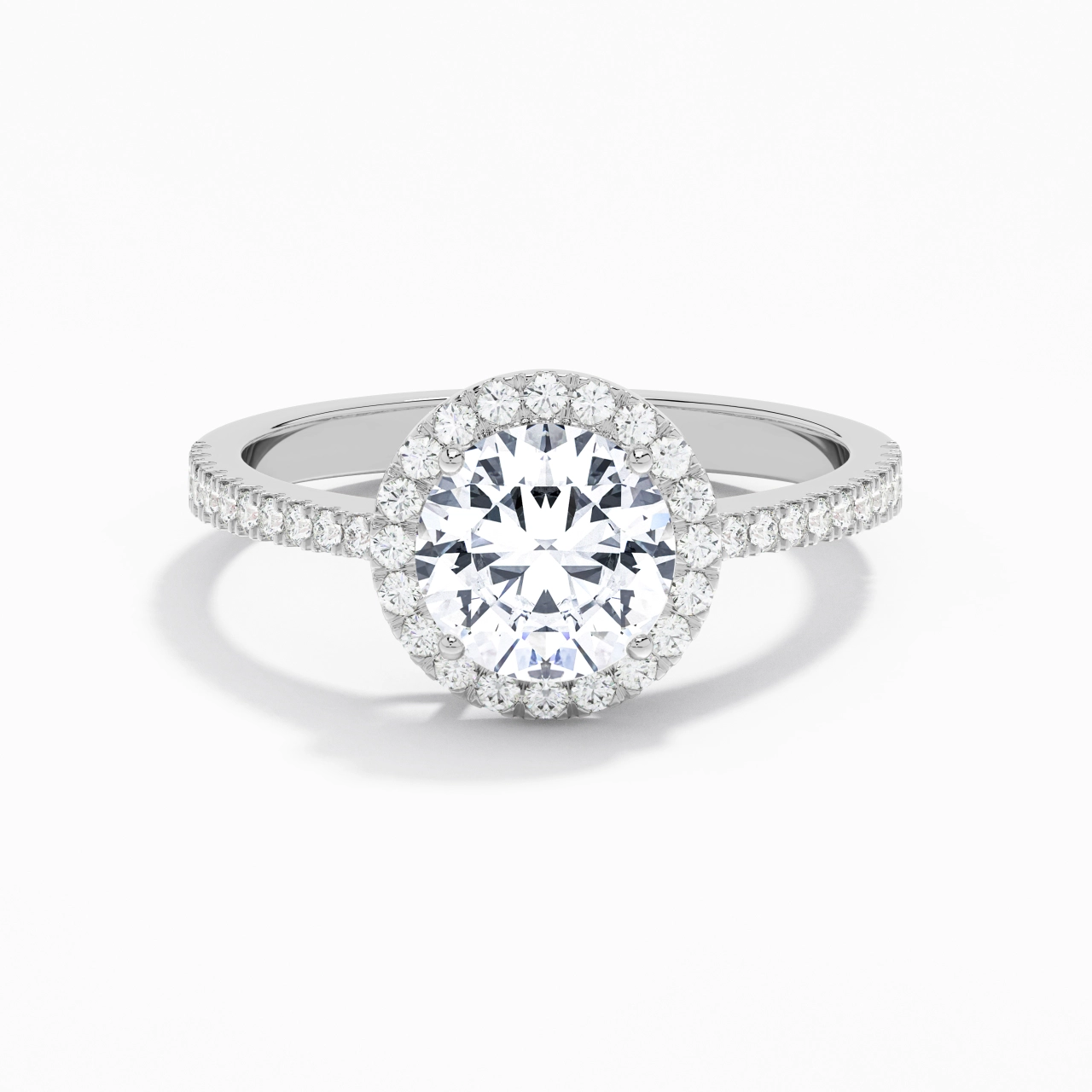 Halo Engagement Ring 1.20ct Moissanite