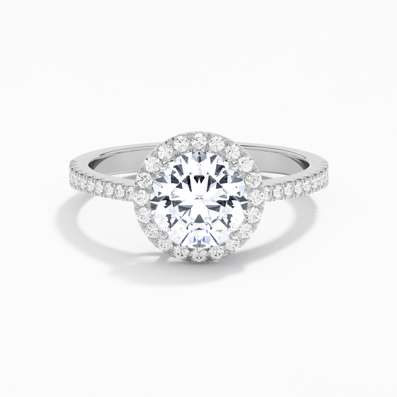 Halo Engagement Ring 1.50ct Moissanite