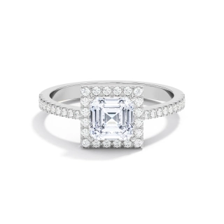 Halo Engagement Ring 1.00ct Moissanite