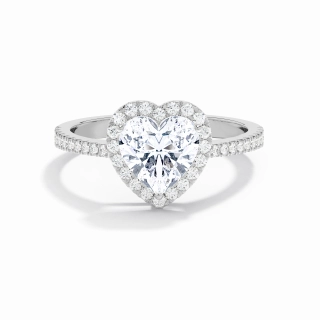 Halo Engagement Ring 1.50ct Moissanite