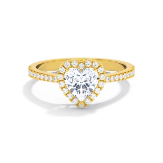 Halo Bague de fiançailles 1.00ct Moissanite