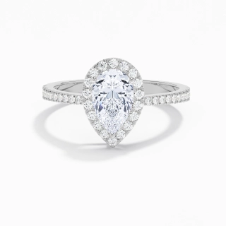 Halo Engagement Ring 1.50ct Moissanite