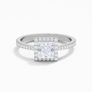 Halo Engagement Ring 1.00ct Moissanite