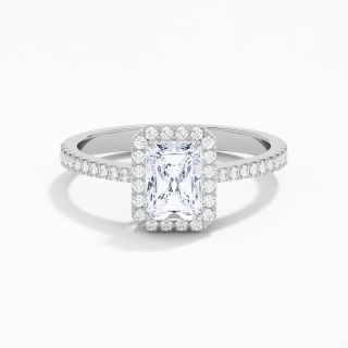 Halo Engagement Ring 1.00ct Moissanite