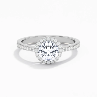 Halo Engagement Ring 1.00ct Moissanite