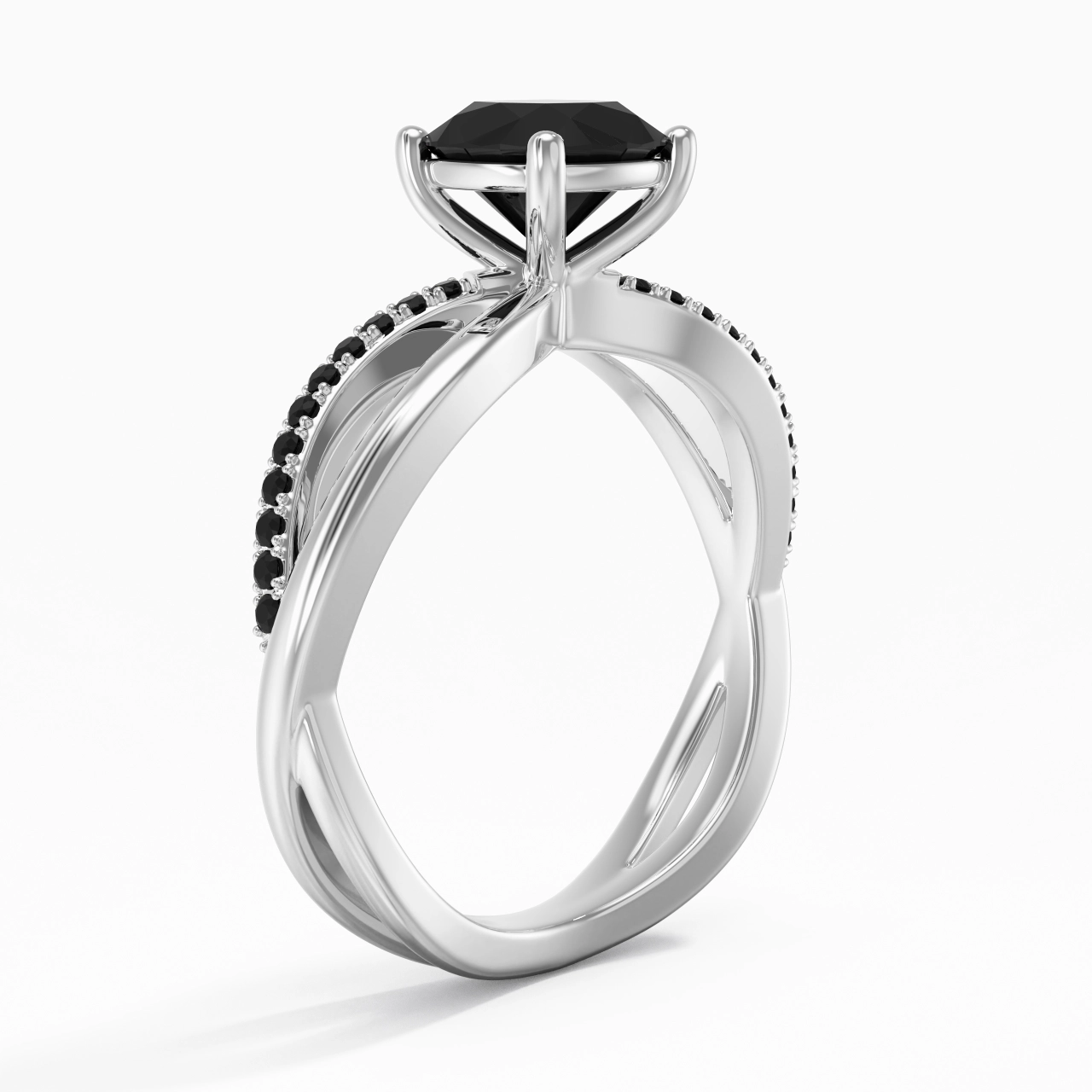 Griffe Bague de fiançailles 1.50ct Zircon cubique