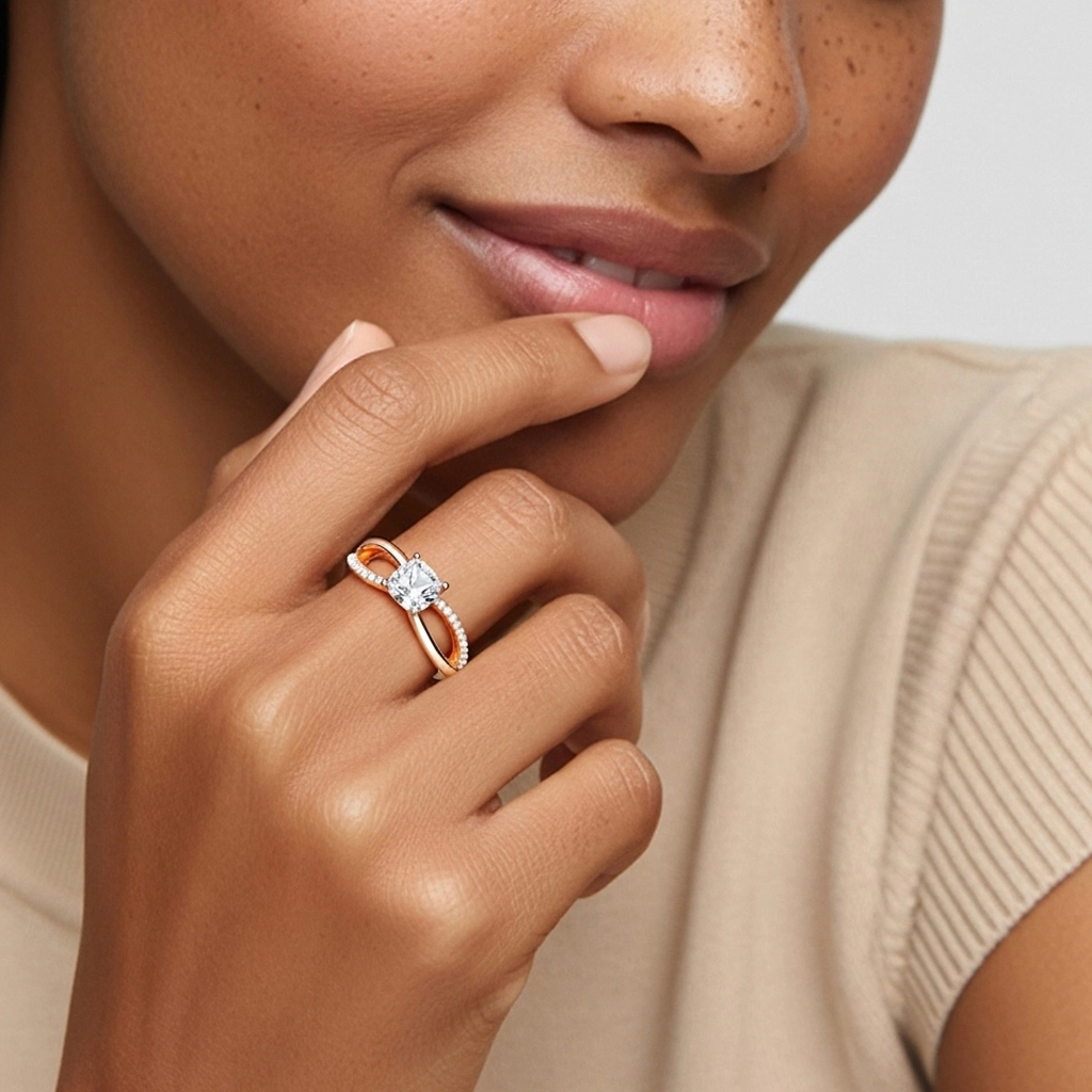 Prong Engagement Ring 1.00ct Moissanite