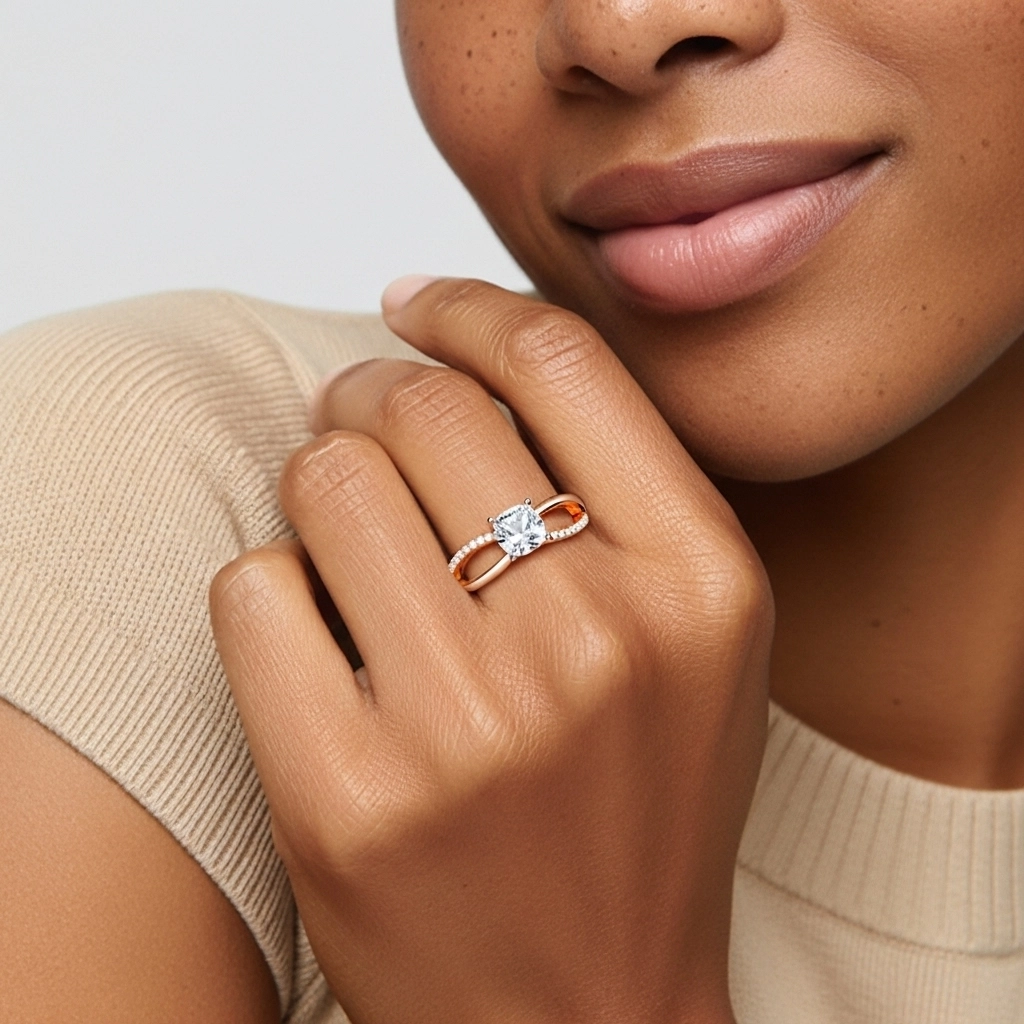 Prong Engagement Ring 1.00ct Moissanite