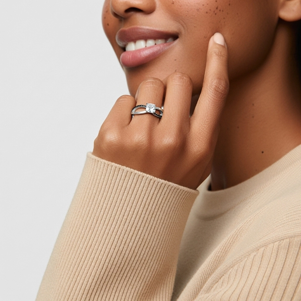 Prong Engagement Ring 1.00ct Cubic Zirconia