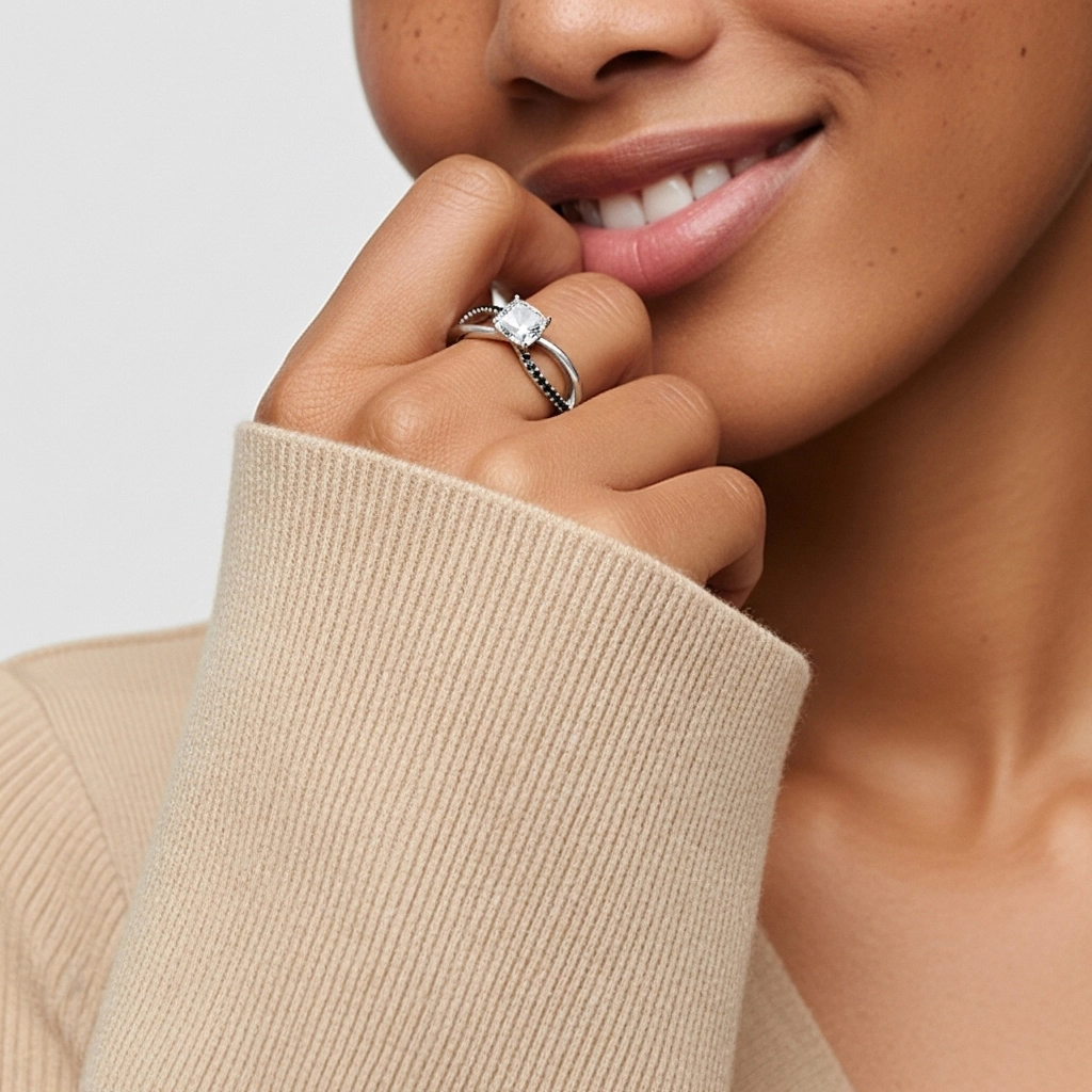 Prong Engagement Ring 1.00ct Cubic Zirconia