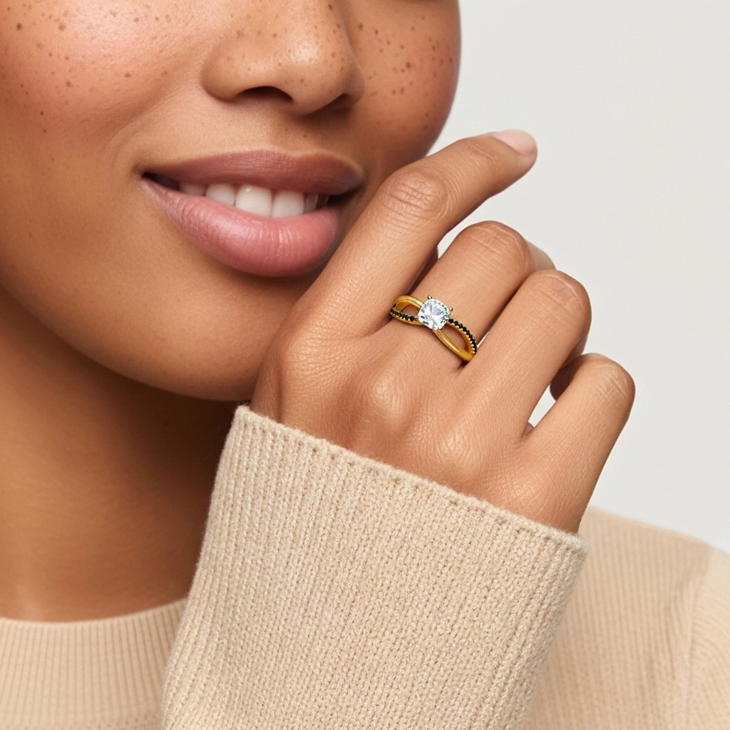 Prong Engagement Ring 1.00ct Cubic Zirconia