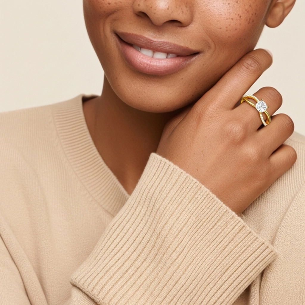 Prong Engagement Ring 1.50ct Moissanite