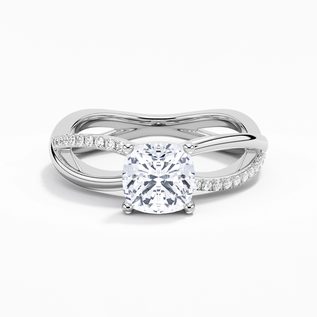 Prong Engagement Ring 2.00ct Moissanite