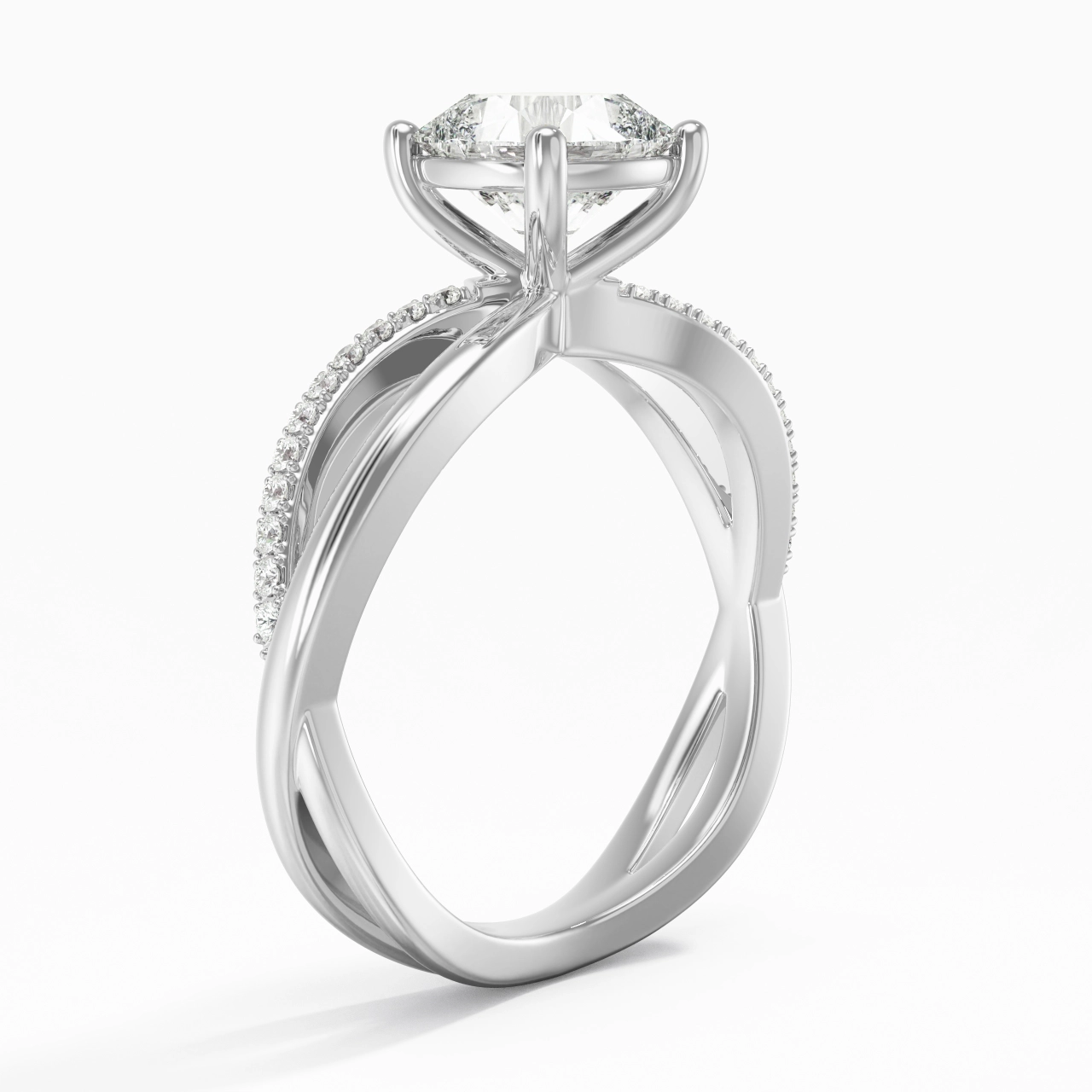 Prong Engagement Ring 2.00ct Moissanite