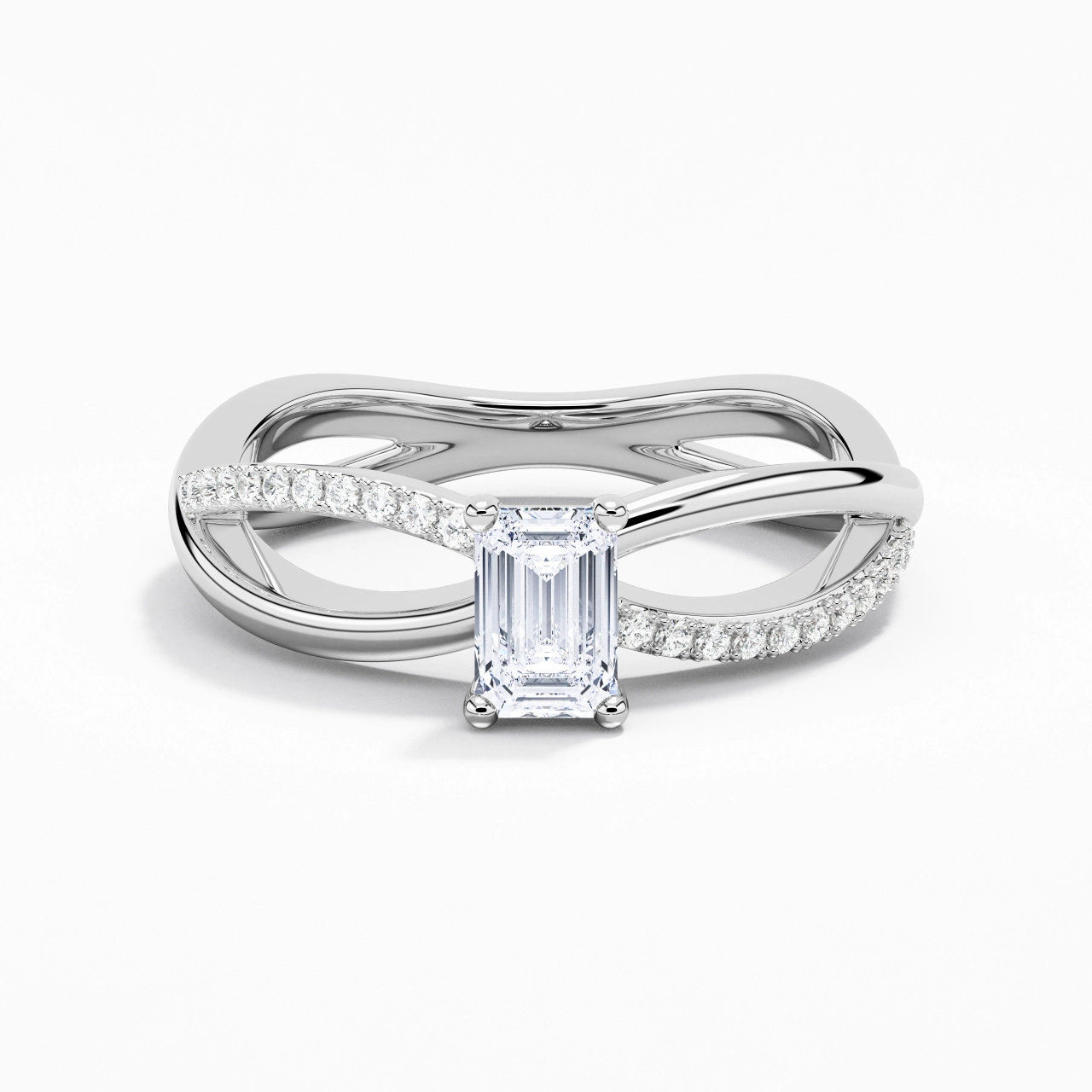 Prong Engagement Ring 0.80ct Moissanite