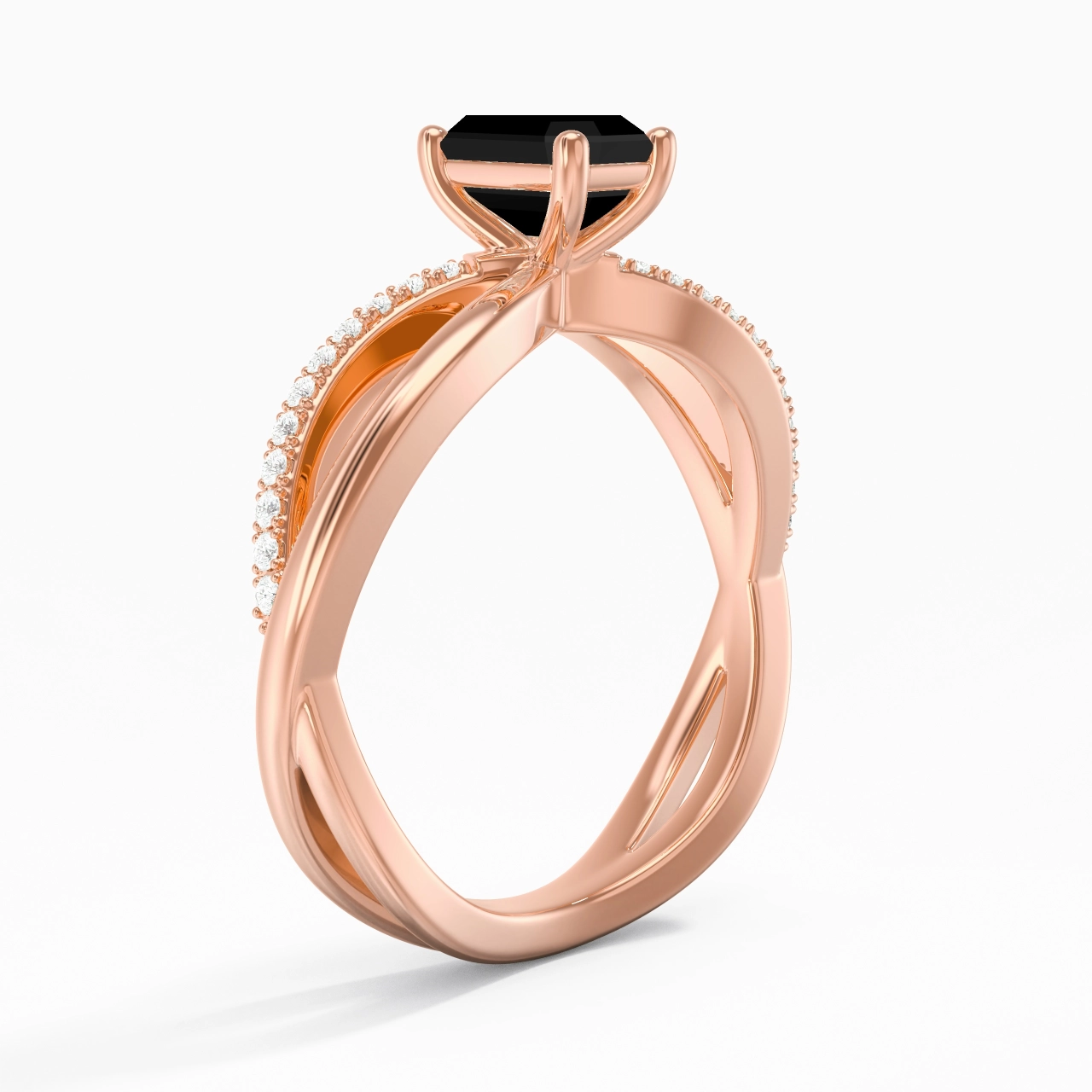 Garra Anillo de Compromiso 0.80ct Circonio cúbico