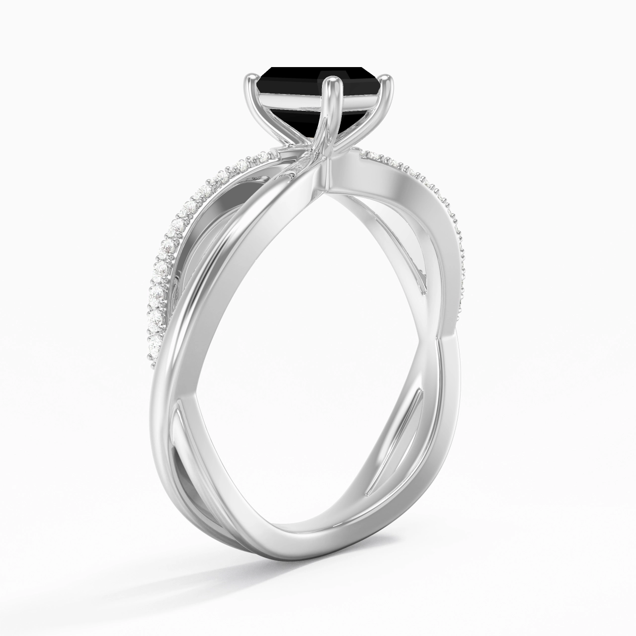 Prong Engagement Ring 0.80ct Cubic Zirconia