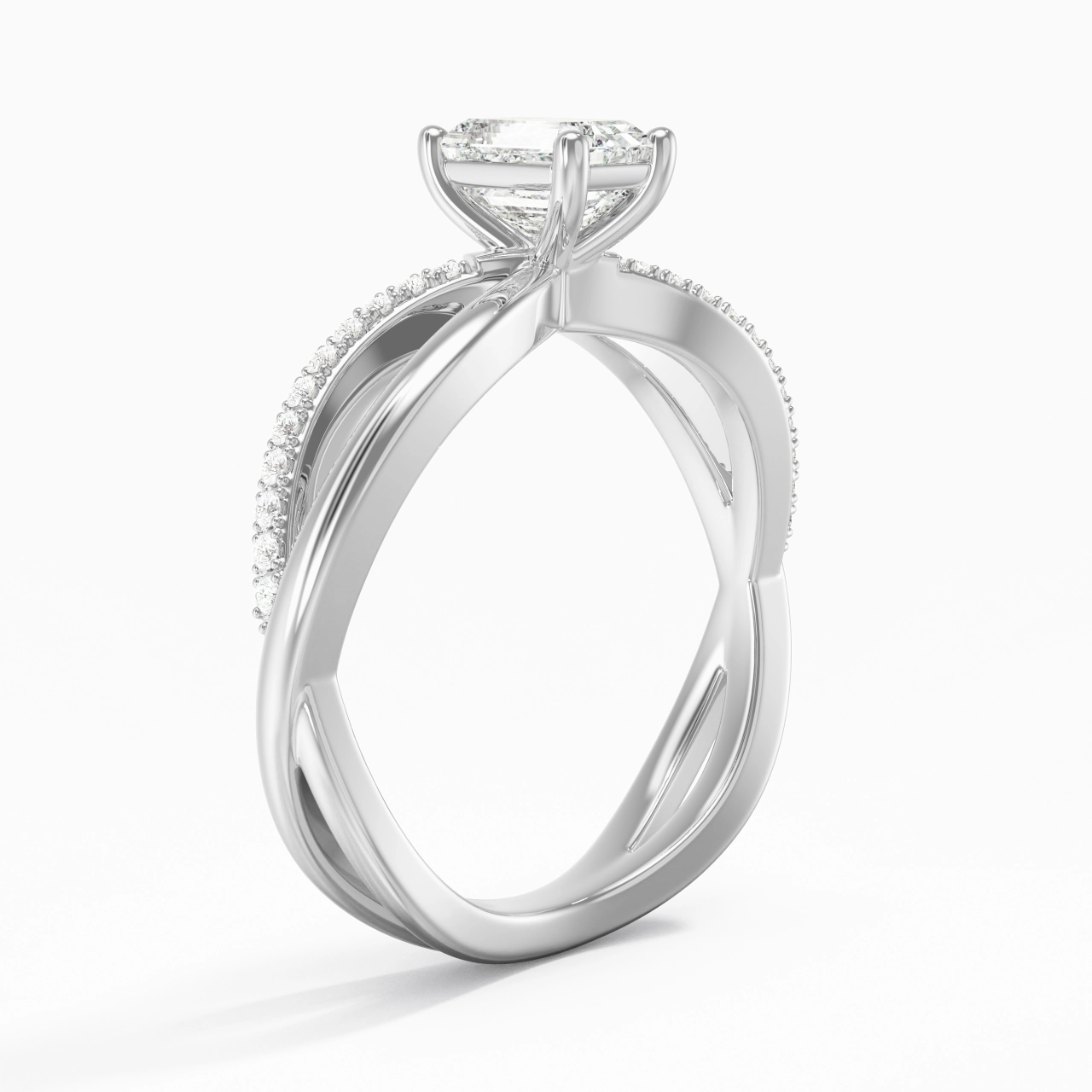 Prong Engagement Ring 0.80ct Moissanite