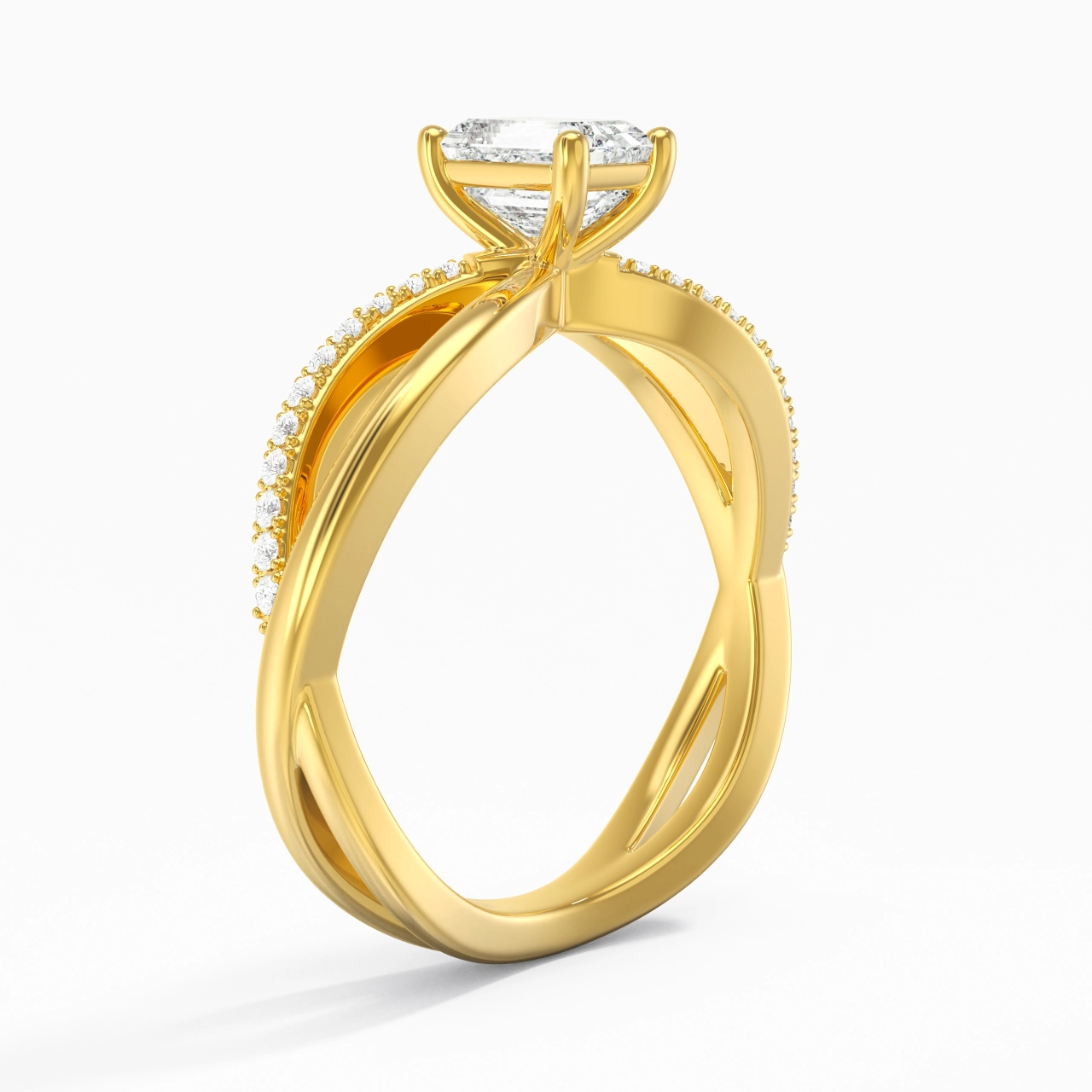 Prong Engagement Ring 0.80ct Moissanite