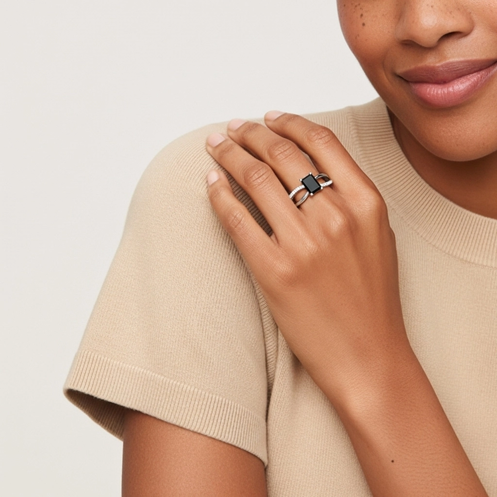 Prong Engagement Ring 0.80ct Cubic Zirconia