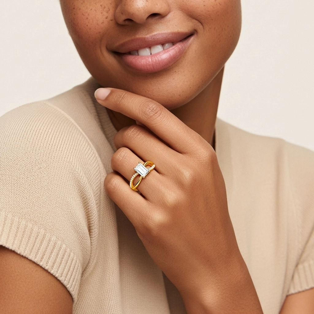 Prong Engagement Ring 1.00ct Moissanite