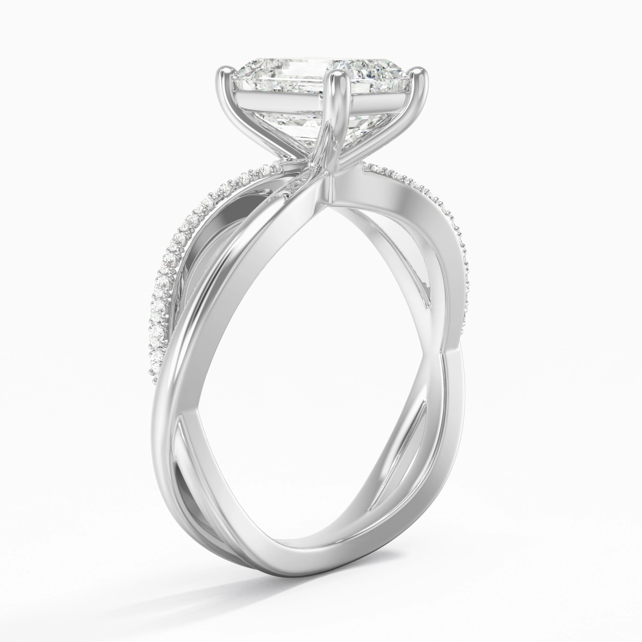 Prong Engagement Ring 2.00ct Moissanite