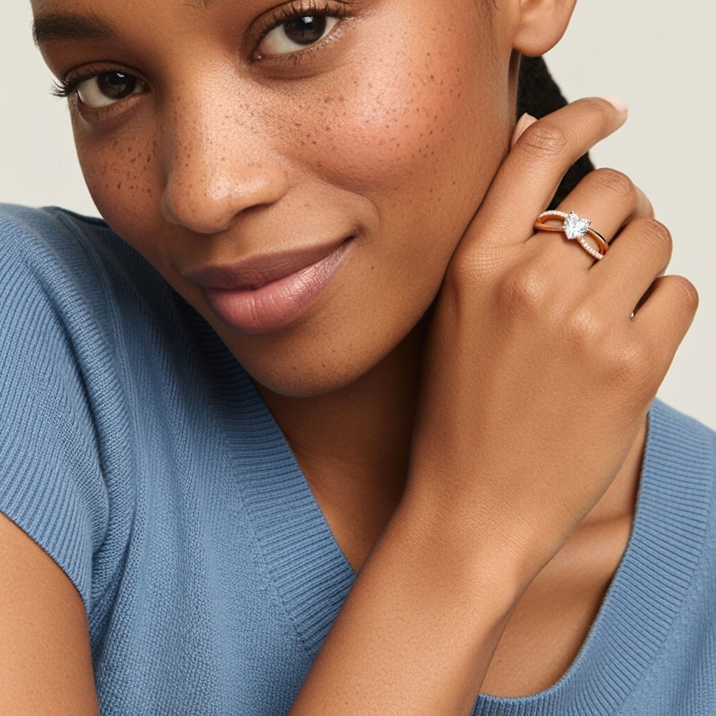 Prong Engagement Ring 1.00ct Moissanite