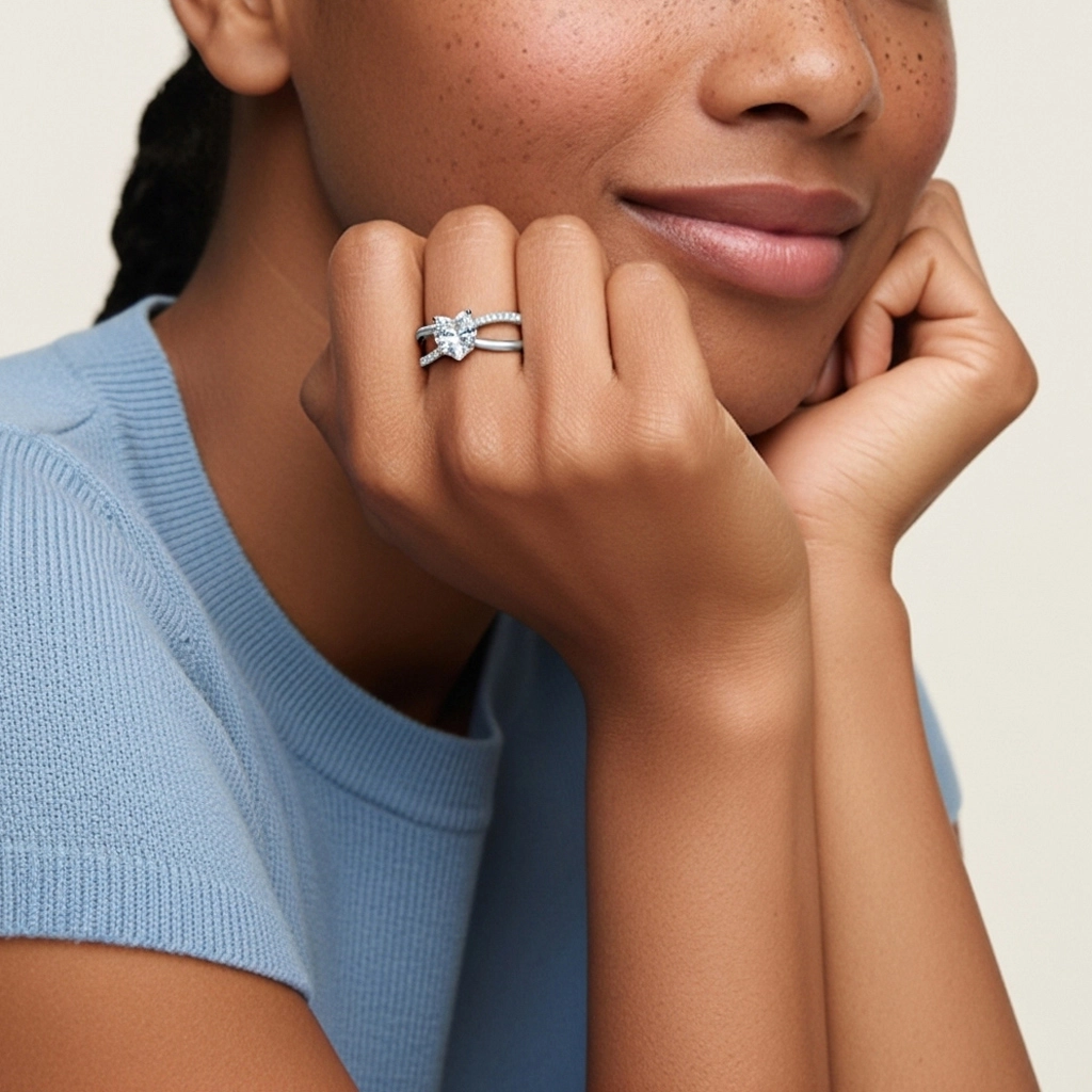 Prong Engagement Ring 1.00ct Moissanite