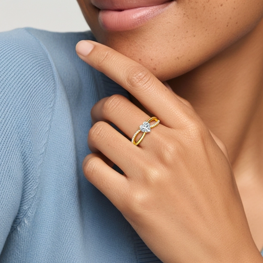 Prong Engagement Ring 1.20ct Moissanite