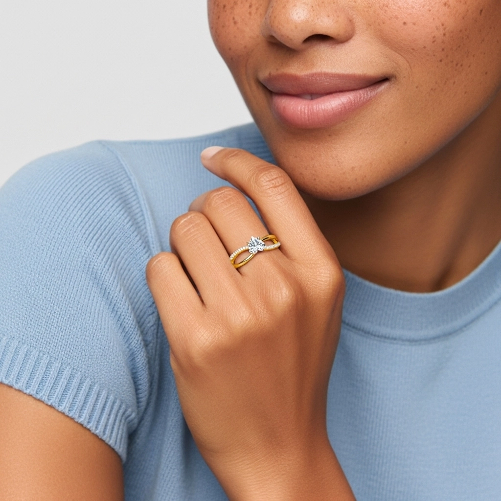 Prong Engagement Ring 1.20ct Moissanite