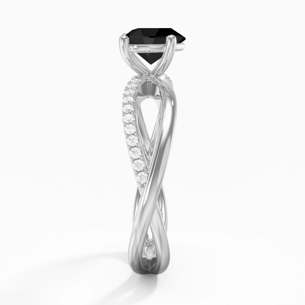 Griffe Bague de fiançailles 1.00ct Zircon cubique