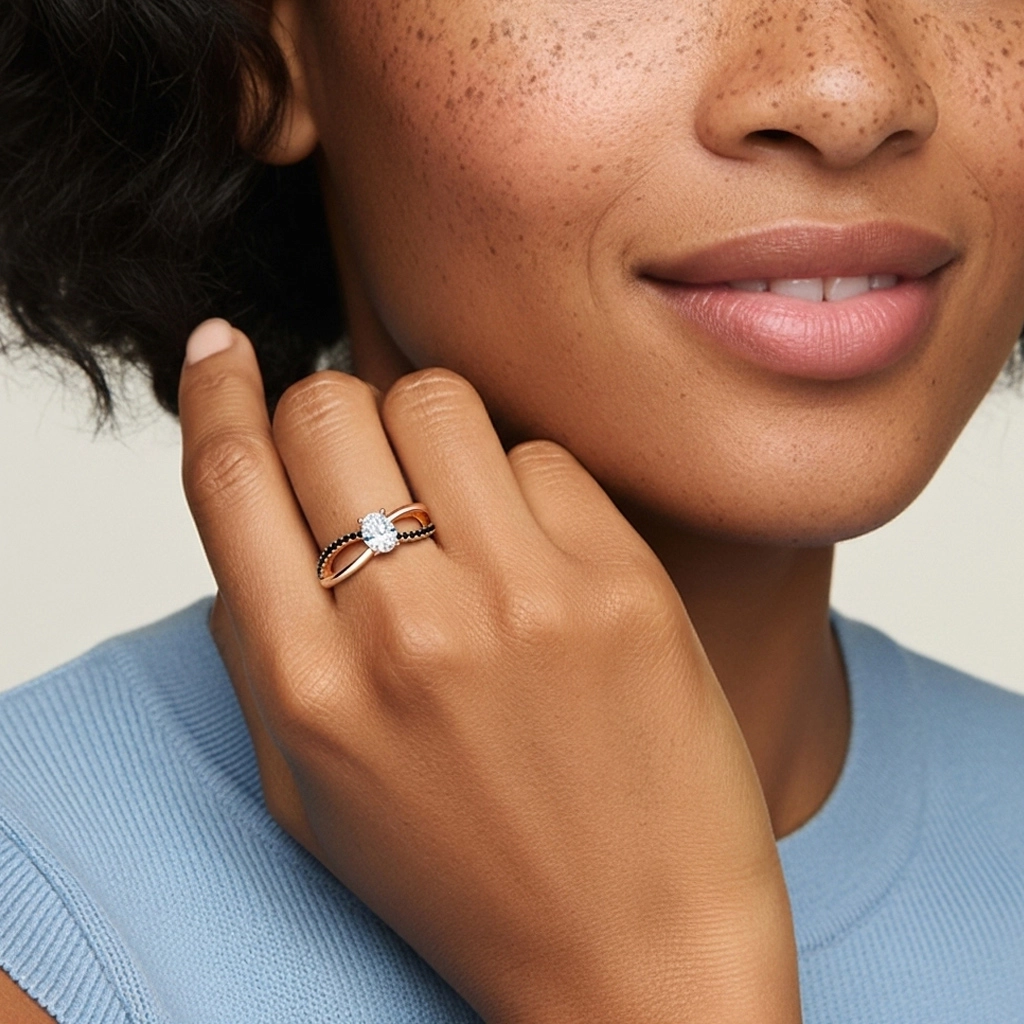 Prong Engagement Ring 1.00ct Cubic Zirconia