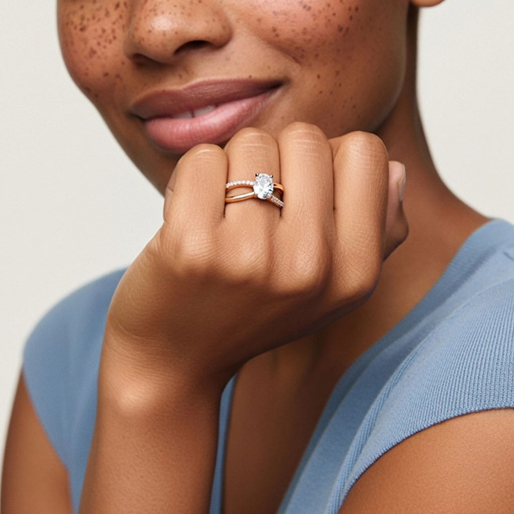 Prong Engagement Ring 1.00ct Moissanite