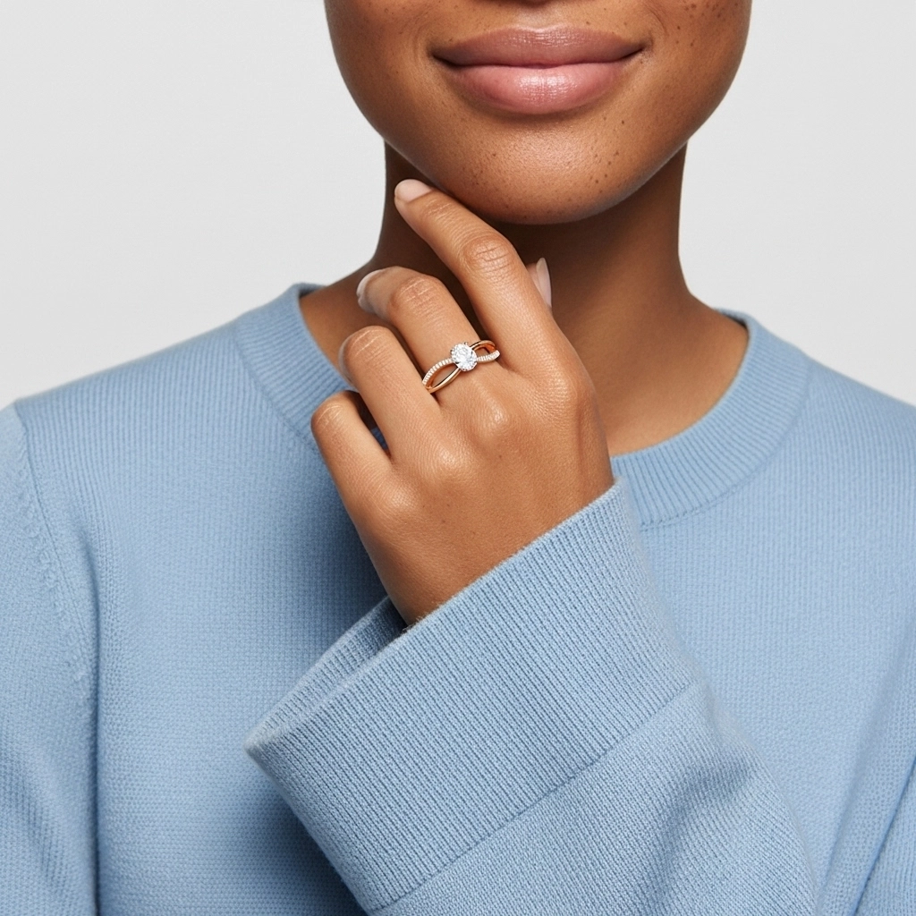 Prong Engagement Ring 1.00ct Moissanite